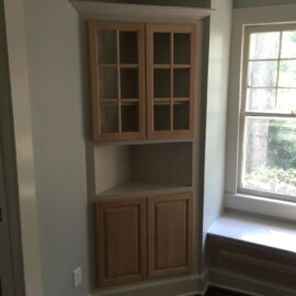 custom corner cabinet construction