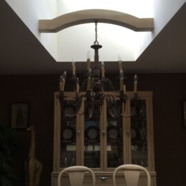 light chandelier in living room in Linden NJ
